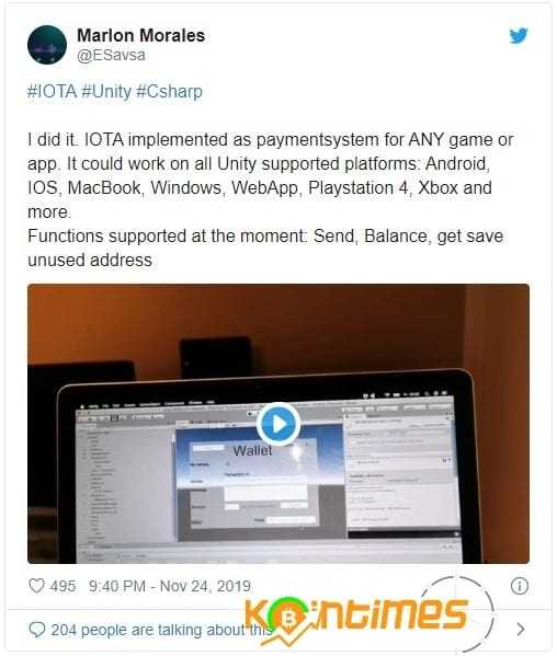 Unity Oyun Motoru, IOTA 'yı (MIOTA) Ödeme Sistemi Olarak Destekliyor