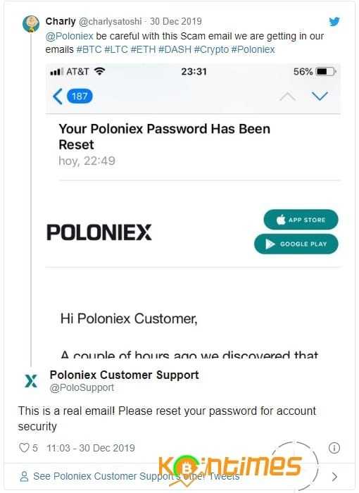 Poloniex'den Kullanıcılarına "Şifre Değiştirin" Uyarısı